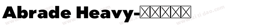 Abrade Heavy字体转换
